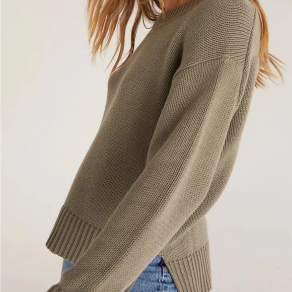 Z Supply Sona crew neck sweater smoke sage - Picture 2 of 6